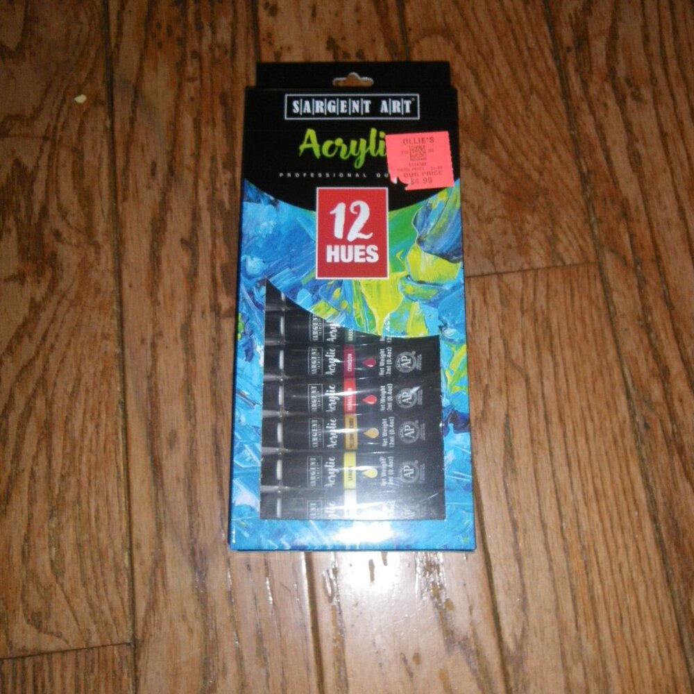 Sargent Art 12 Tubes Acrylic Paint Various Hues